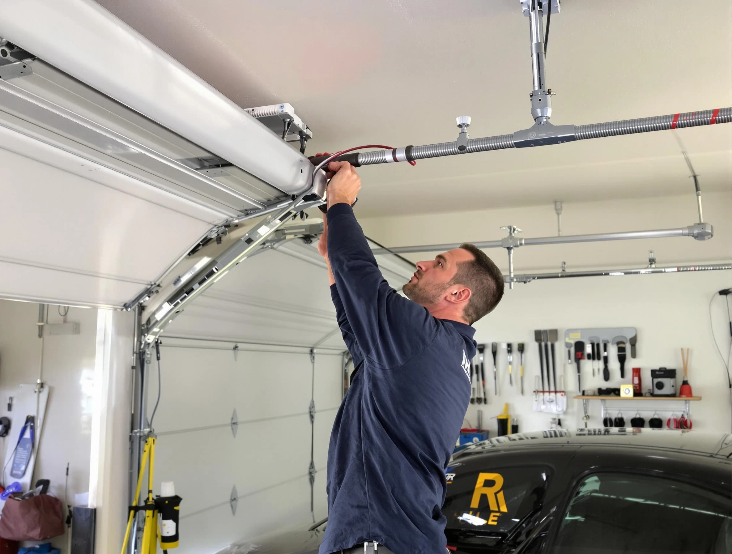 Fairfield Plantation Garage Door Repair technician performing garage door cable repair in Fairfield Plantation
