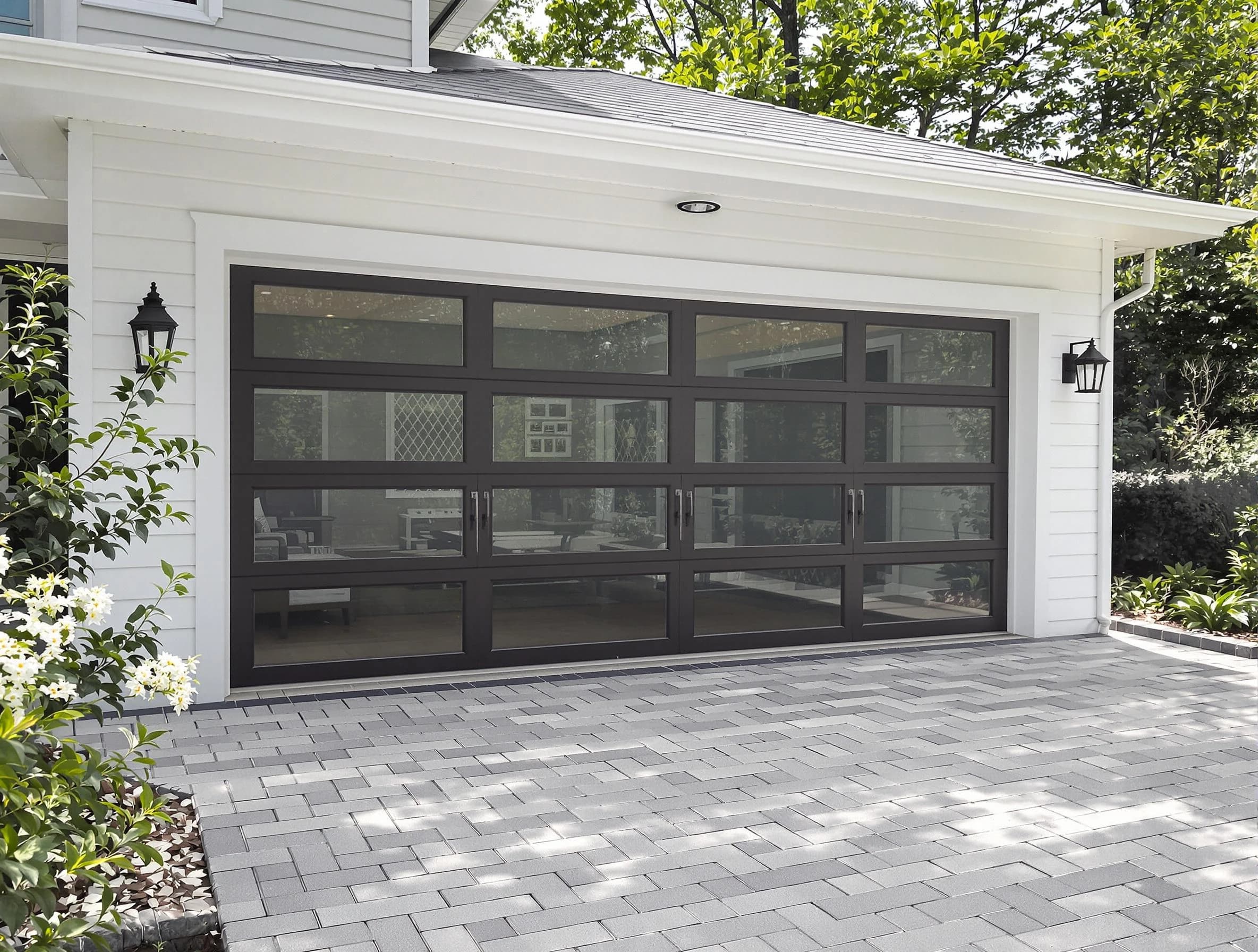 Fairfield Plantation Garage Door Repair design specialist presenting custom garage door options to Fairfield Plantation homeowner