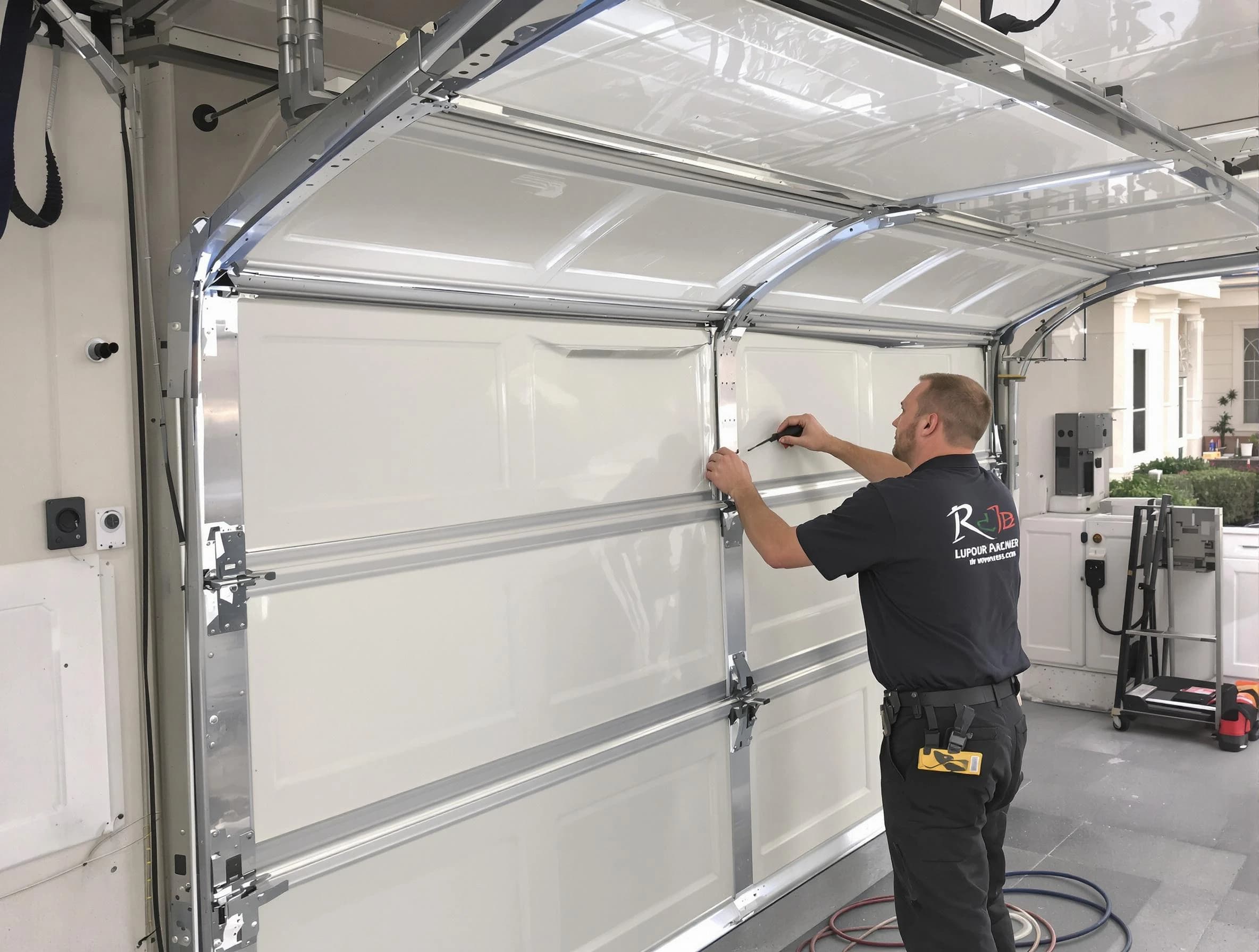 Fairfield Plantation Garage Door Repair professional performing panel repair in Fairfield Plantation