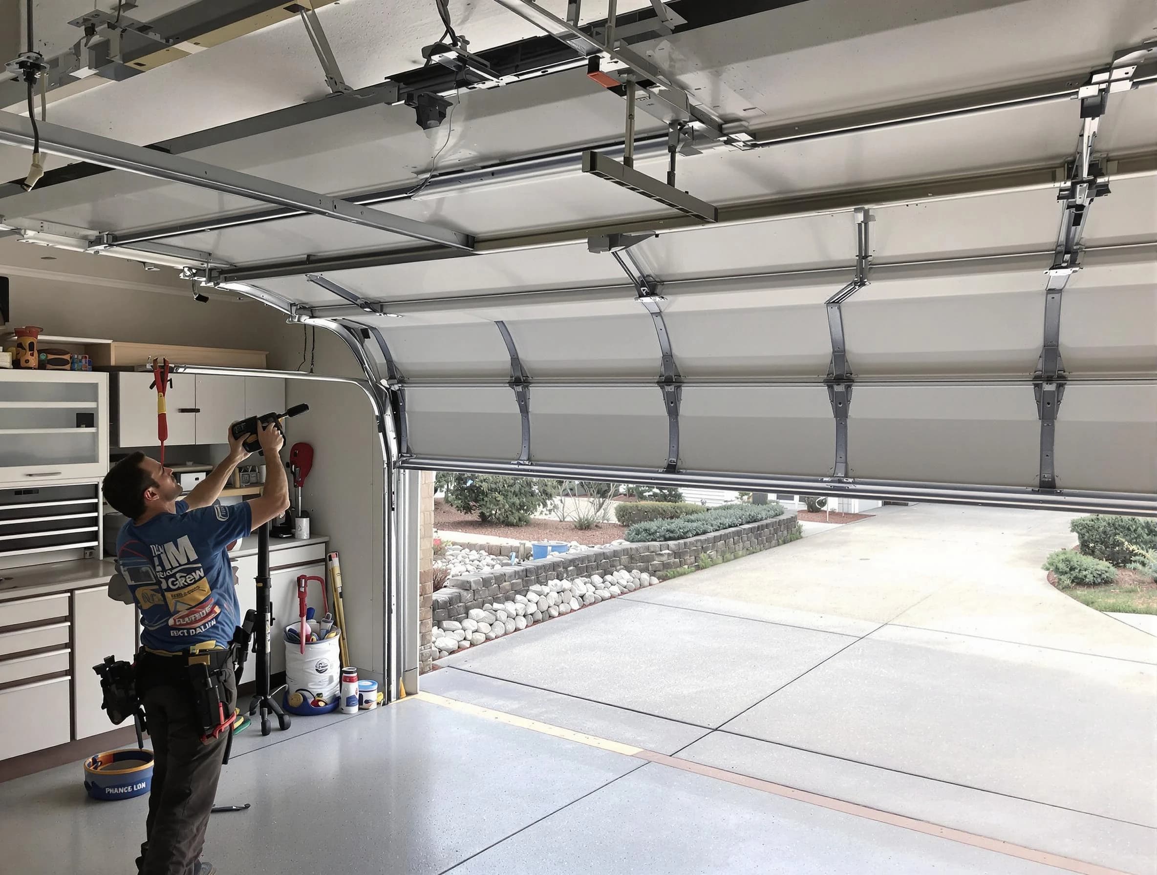 Garage door track repair service by Fairfield Plantation Garage Door Repair in Fairfield Plantation