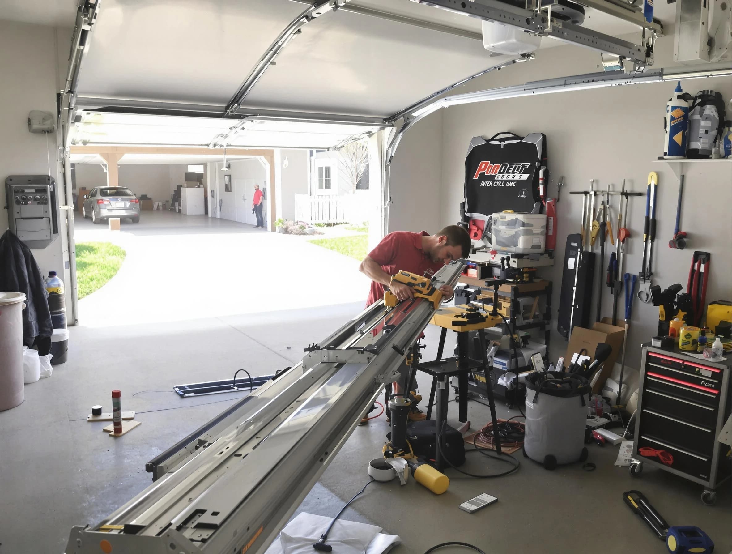 Fairfield Plantation Garage Door Repair expert performing track repair in Fairfield Plantation