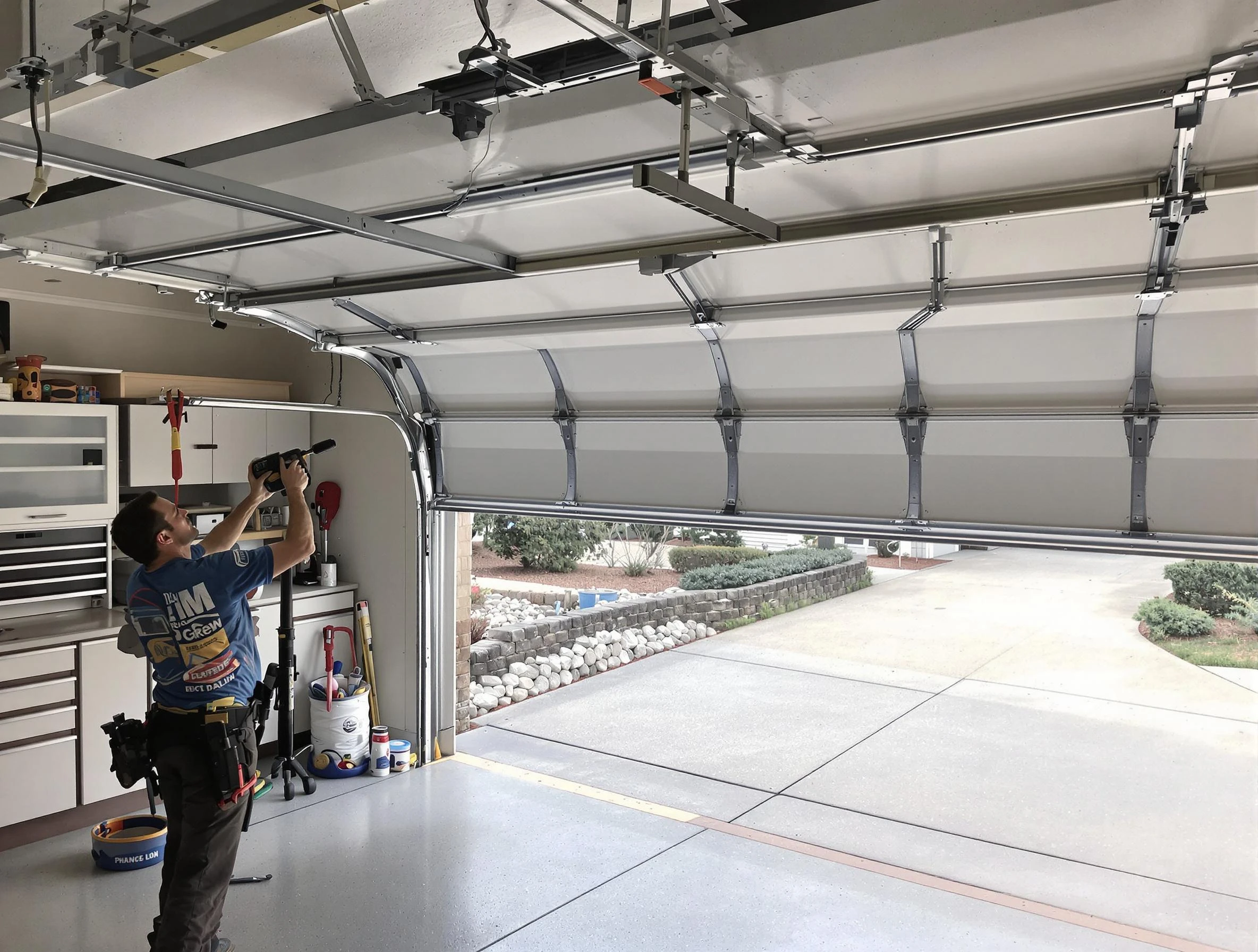 Garage door track repair service by Fairfield Plantation Garage Door Repair in Fairfield Plantation